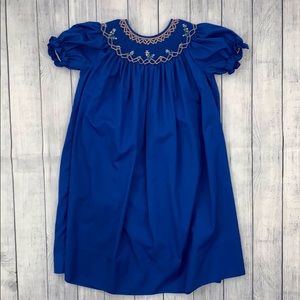 Rosalina Collection blue smocked dress